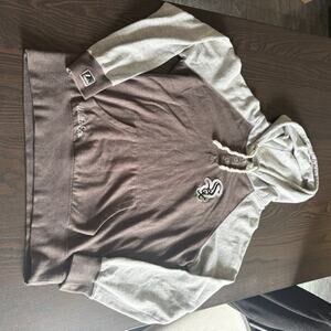 Majestic Chicago White Sox Mens L White/Grey Hoodie 1/4 Button Up *Flaw